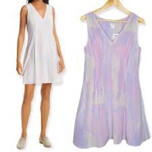 Club Monaco White and Lavender Mini Dress